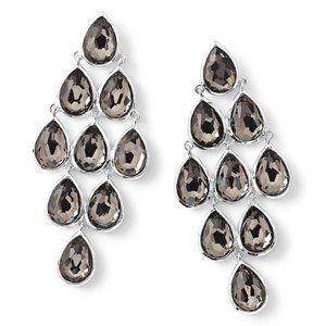 IPPOLITA Rock Candy Teardrop Cascade Pyrite Chandelier Earrings Sterling Silver